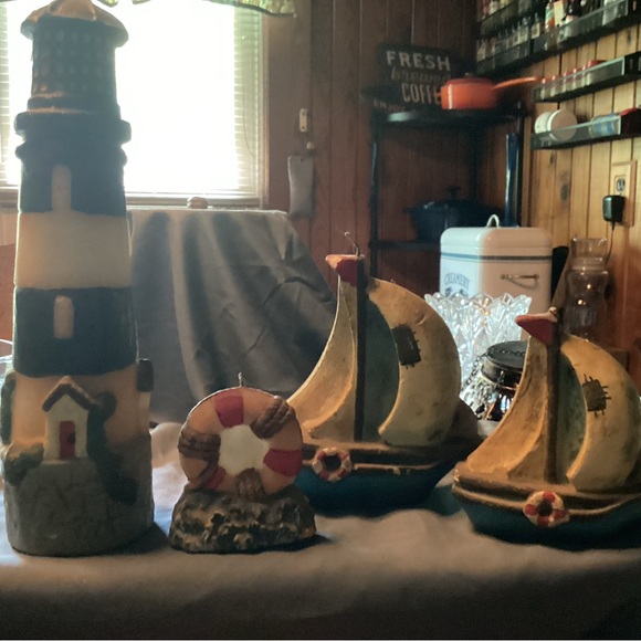 CANDLES~ Lighthouse, ships and life preserver. - Picture 3 of 3